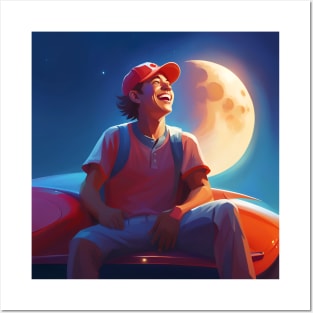 Baseball player illustration Posters and Art
